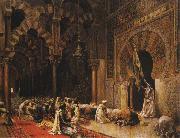 Edwin Lord Weeks Interior of the Mosque of Cordoba. oil on canvas